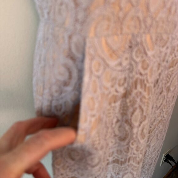 LC Lauren Conrad Womens Runway Lace Open Back Jumpsuit in Ice Blue Size 6 - Picture 6 of 12